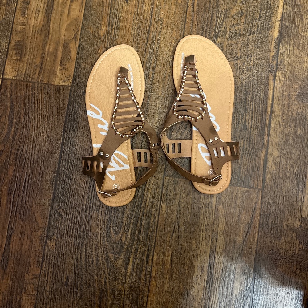 Blue suede shoes sandals